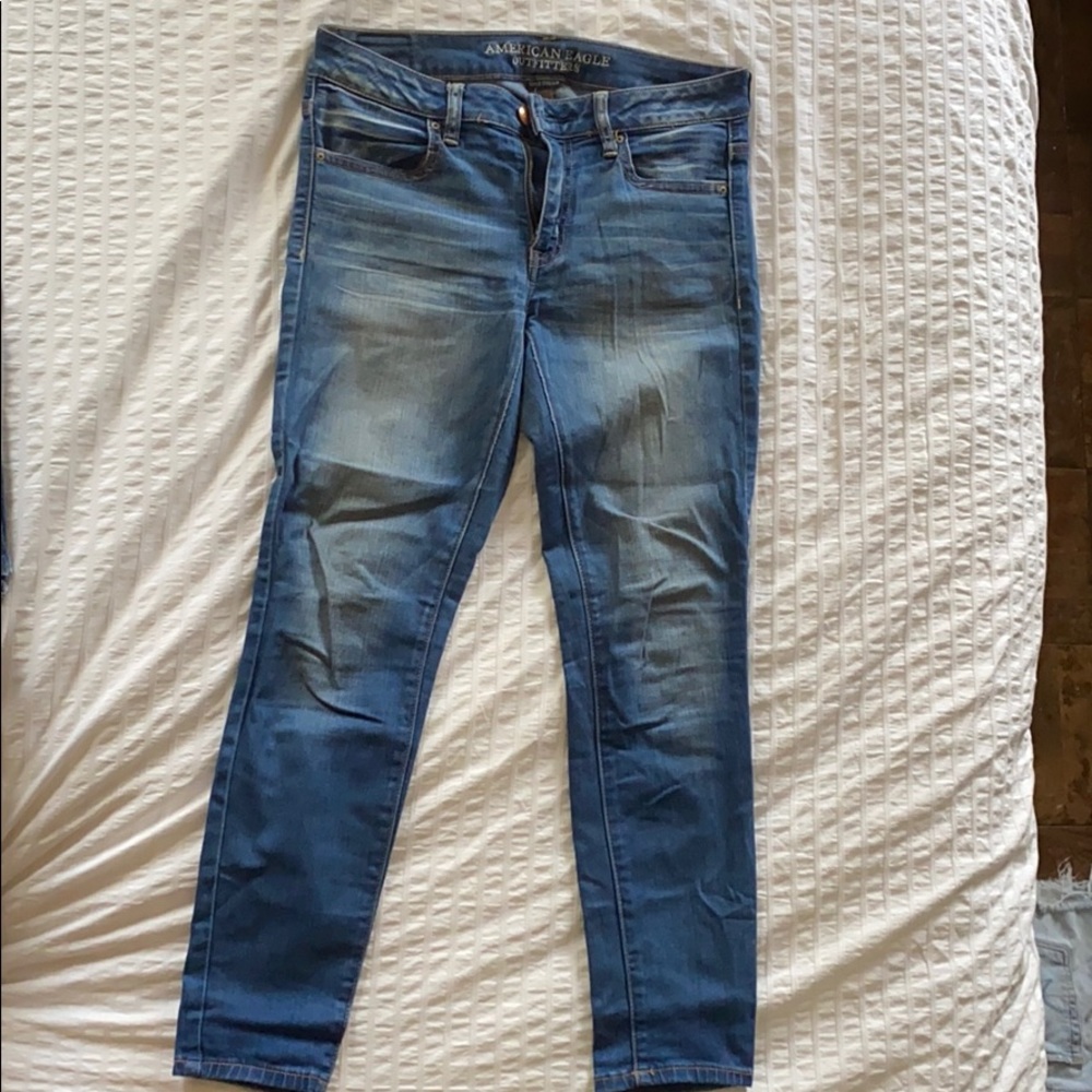 Jegging blue jeans